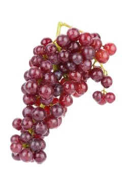 Red grape isolated on white Stock Photos