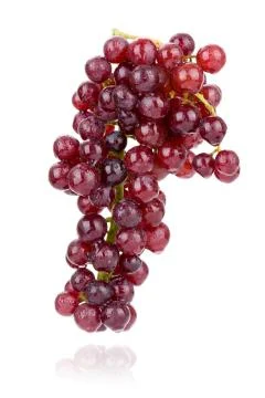 Red grape isolated on white Stock Photos