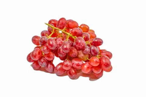 Red grape isolated on white 库存照片