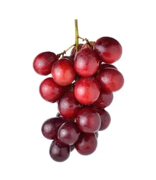 Red grape isolated on white Stock Photos