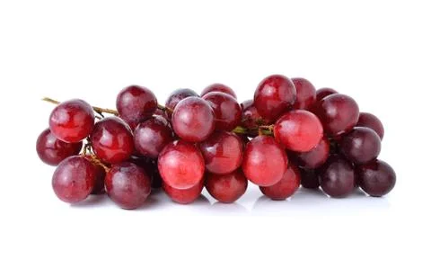 Red grape isolated on white Stock Photos