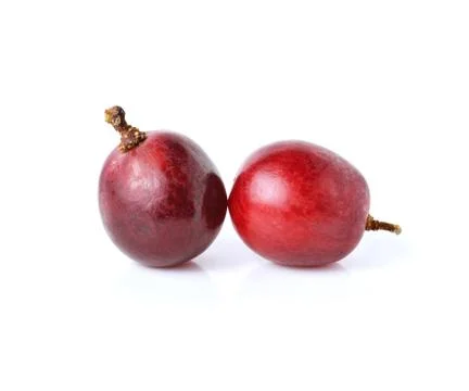 Red grape isolated on white Stock Photos