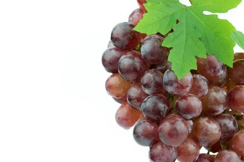 Red grape isolated on white 스톡 사진