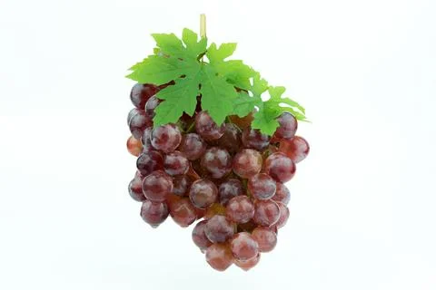 Red grape isolated on white 스톡 사진