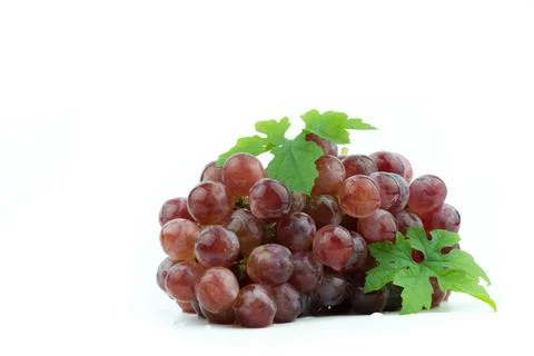 Red grape isolated on white Stock Photos