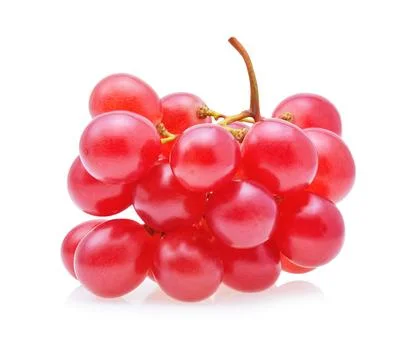 Red grape isolated on white Foto stock