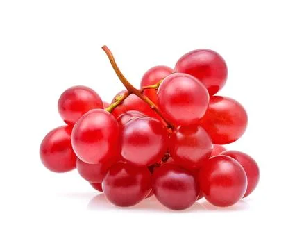 Red grape isolated on white Stock Photos