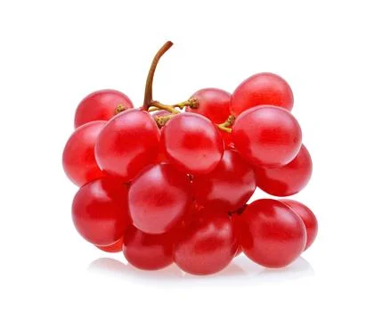 Red grape isolated on white Stock Photos