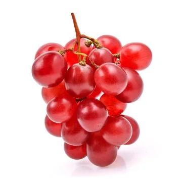 Red grape isolated on white Foto stock