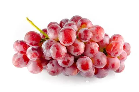 Red grape on white background Stock Photos