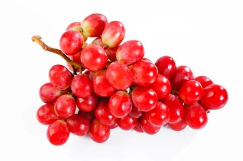 Red grape on white background Foto stock
