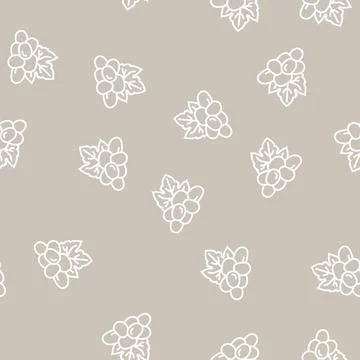 Red grape wine line seamless pattern Stockillustratie