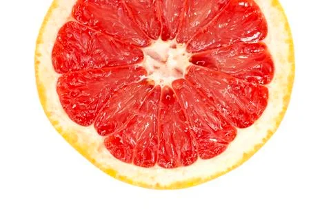 Red grapefruit close-up macro shot Stock Photos