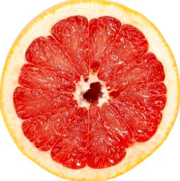 Red grapefruit close-up macro shot Stock Photos