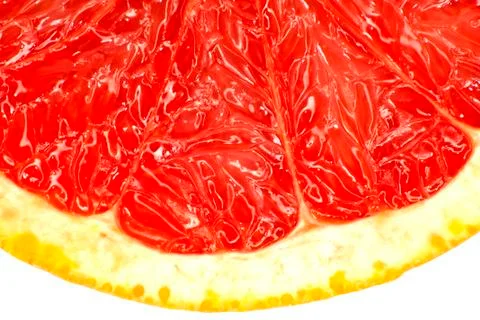 Red grapefruit close-up macro shot Stock Photos