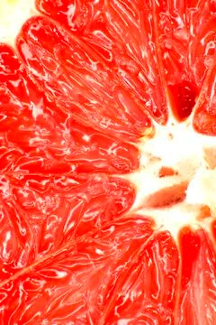 Red grapefruit close-up macro shot Stock Photos