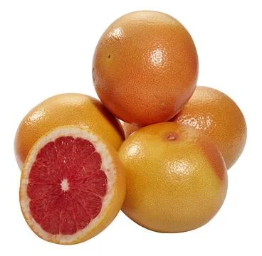 Red grapefruit isolated on white background 写真素材