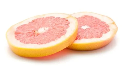 Red grapefruit isolated on white Stock Photos