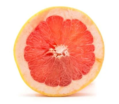 Red grapefruit isolated on white Foto stock