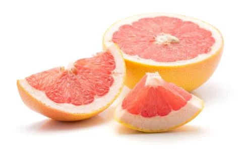 Red grapefruit isolated on white Foto stock