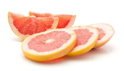 Red grapefruit isolated on white Foto stock