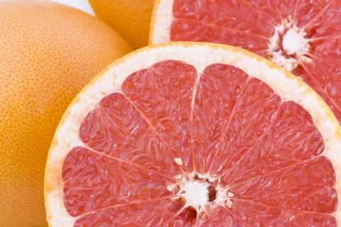 Red grapefruits background Stock Photos