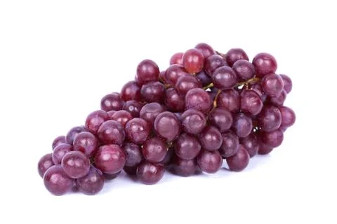 Red grapes isolate on white 스톡 사진