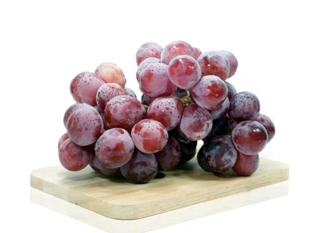 Red grapes isolated on white background Stock Photos