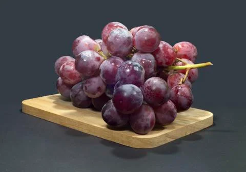 Red grapes isolated on white background Stock Photos