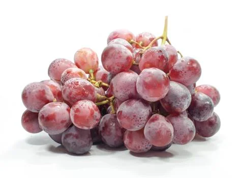 Red grapes isolated on white background Foto stock