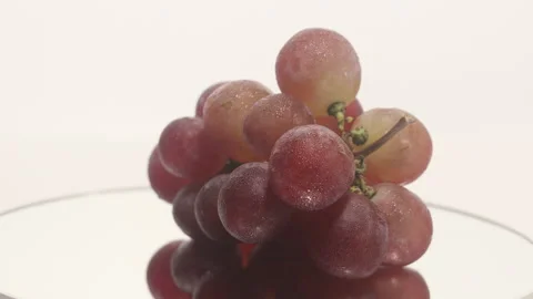 Red Grapes on turntable Stock Footage 250083556