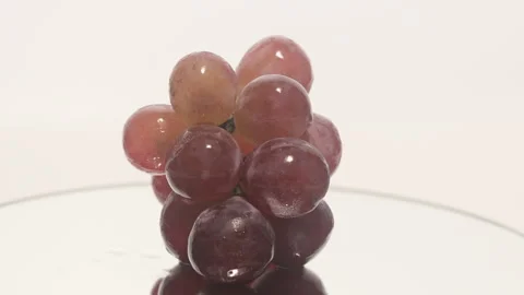Red Grapes on turntable Stock Footage 250083575