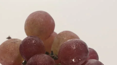 Red Grapes on turntable Stock Footage 250083609