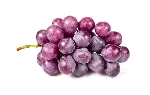 Red grapes on a white background, isolate Stock Photos