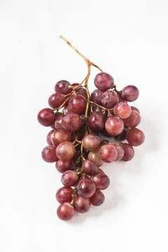 Red grapes on a white background Stock Photos