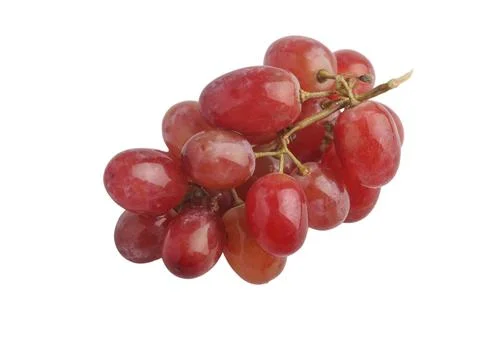 Red grapes on a white background Stock Photos