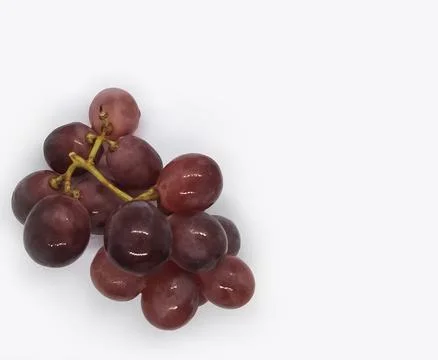 Red grapes on white background Stock Photos