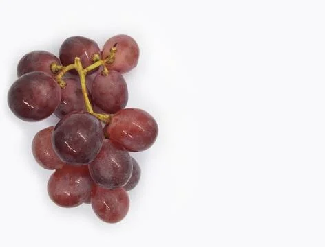 Red grapes on white background Stock Photos