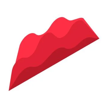 Red graph chart icon, isometric style Stock Illustration