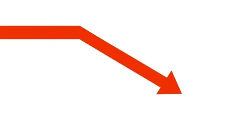 Red graph going down Stock Footage 267575851