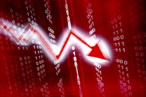 Red graph Stock Illustration