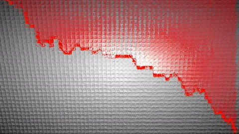 Red Graph moving down on chart as recession or financial crisis 3d animation Stock Footage 130382986