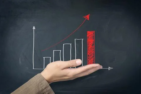 Red graph Stock Photos