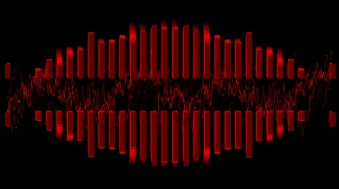 Red Graphic 3D Equalizer Stock Footage 341552