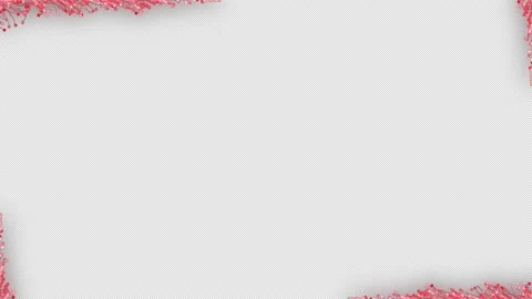 Red Graphic Flower Frame Stock Footage 165132814