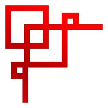 Red graphic pattern forming abstract square shapes design 스톡 일러스트