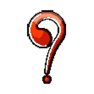 Red graphic question mark symbol highlighting unknown concepts Ilustração Stock