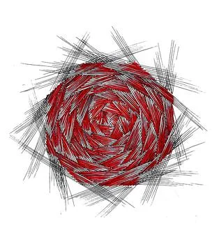 Red graphic rose Ilustración de archivo
