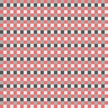 Red Gray White Seamless Small French Checkered Pattern. Little Colorful Fabri Stock Illustration