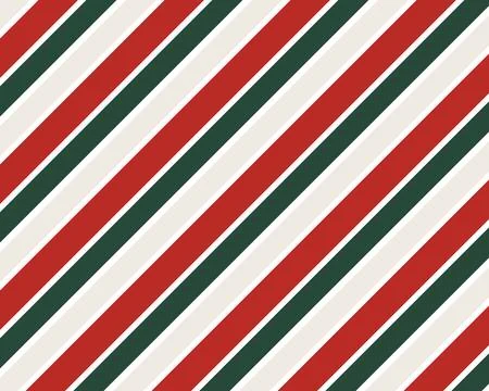 Red green and white Diagonal lines seamless pattern background. Merry Christmas イラスト素材